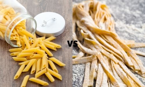 Dry pasta vs. fresh pasta