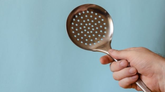 Slotted Spoon as Strainer alternative 