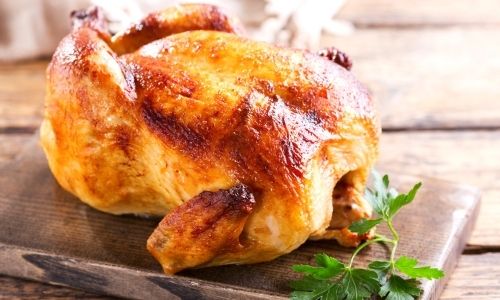 Old-fashioned roast chicken